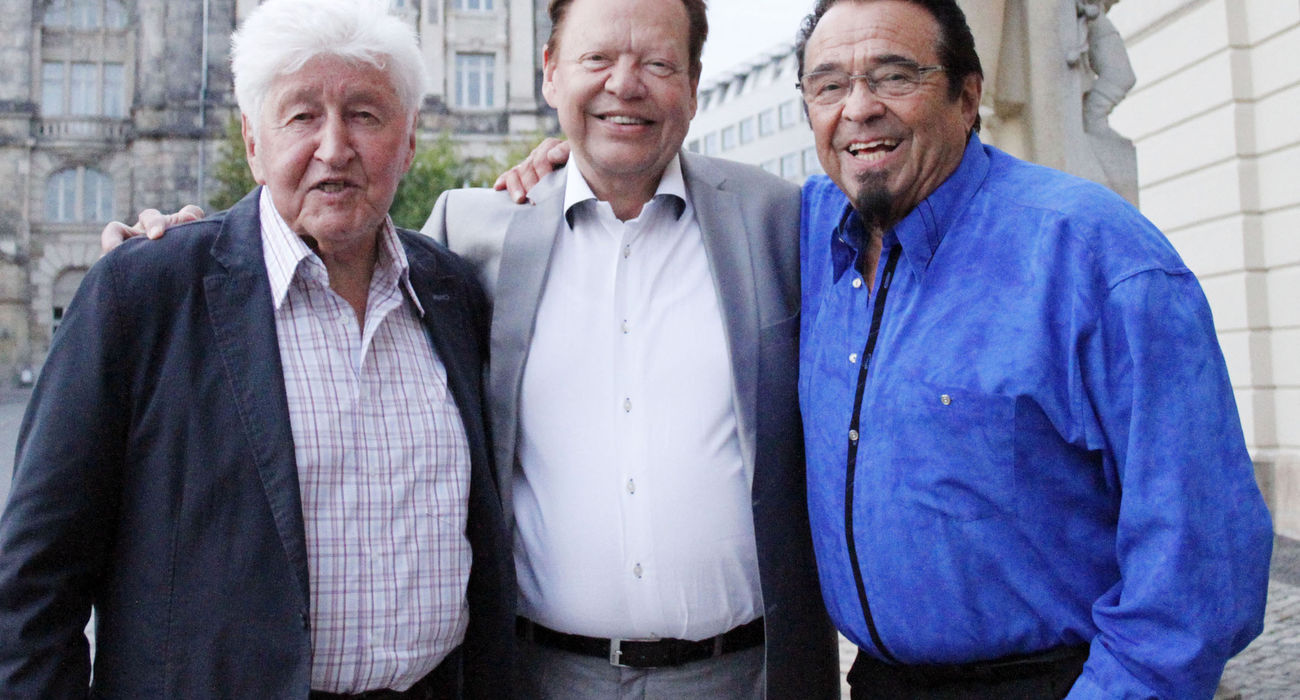 Fischer with Günter Titsch and Walter Scholz in Magdeburg 2015 © Roger Schmidt