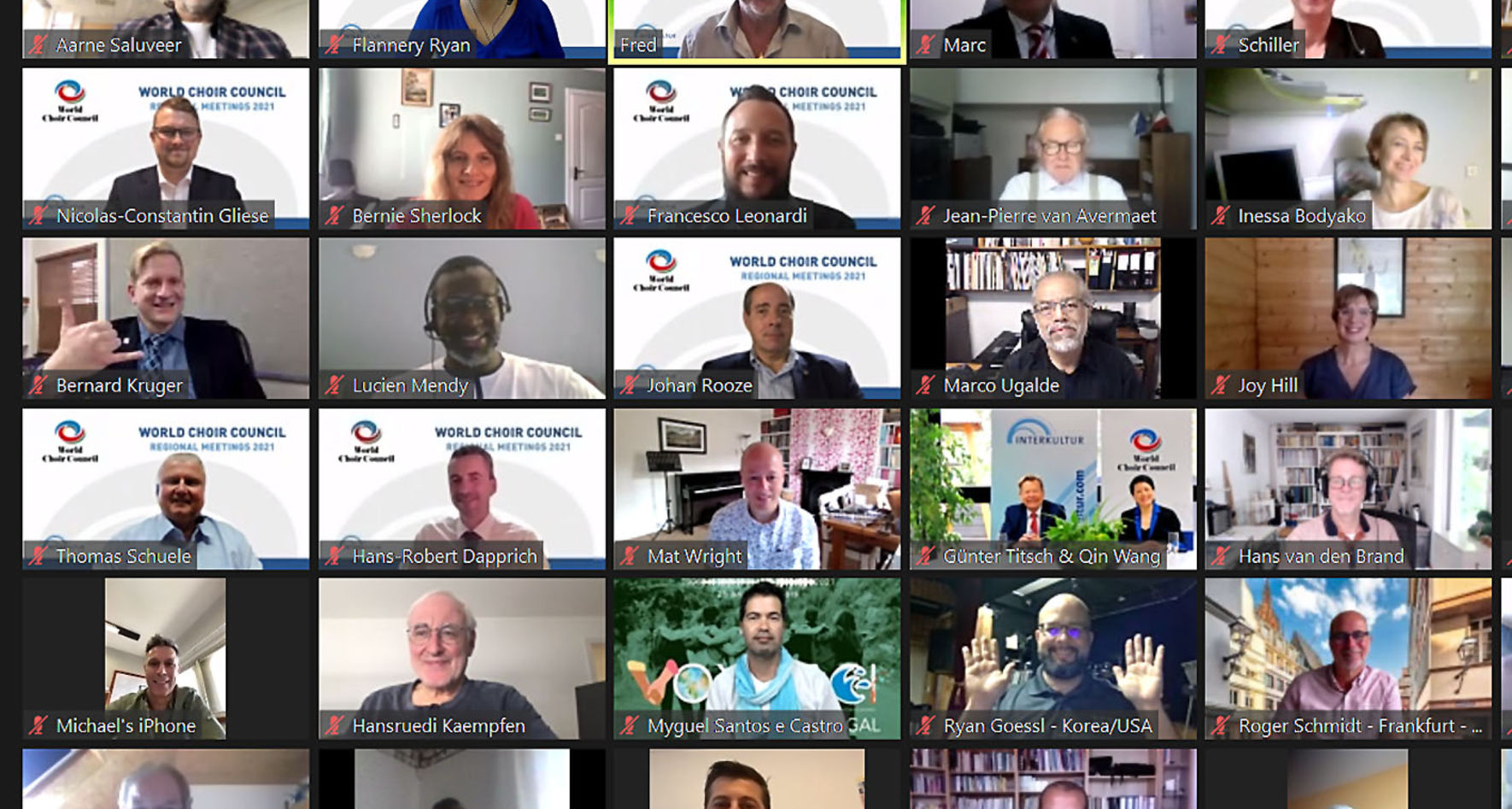 Screenshot: Regional Online Meeting of the World Choir Council © INTERKULTUR