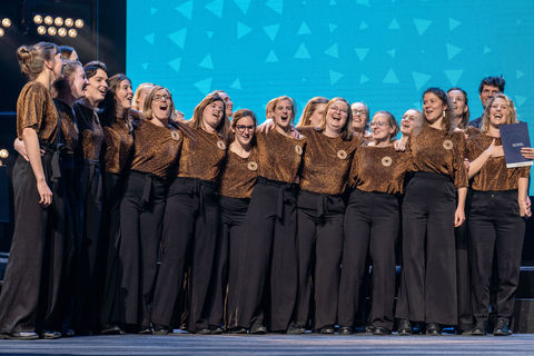 Amaranthe at the Awards Ceremony at the World Choir Games 2021, Belgium © Jonas Persson