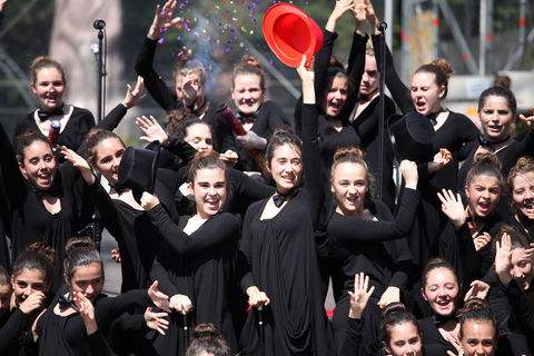 Performance of a choir