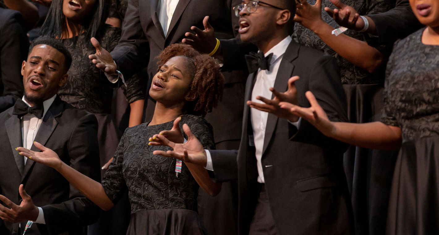 The Aeolians of Oakwood University, USA performing on stage © Nolte Photography