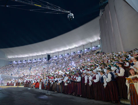15 000 singers on stage in Riga Mežaparks ©Riga 2014/Kaspars Garda