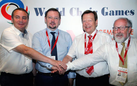 (f.l.) Anatoly Pakhomov, Alexander Zhuravsky, Günter Titsch, Ralf Eisenbeiß © Roger Schmidt