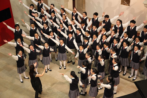 Choral performance at the Grand Prix of Nations 2015 in Magdeburg
