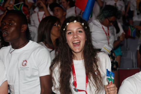 Member of Stellenbosch University Choir at Awards Ceremony in Sochi © Studi43