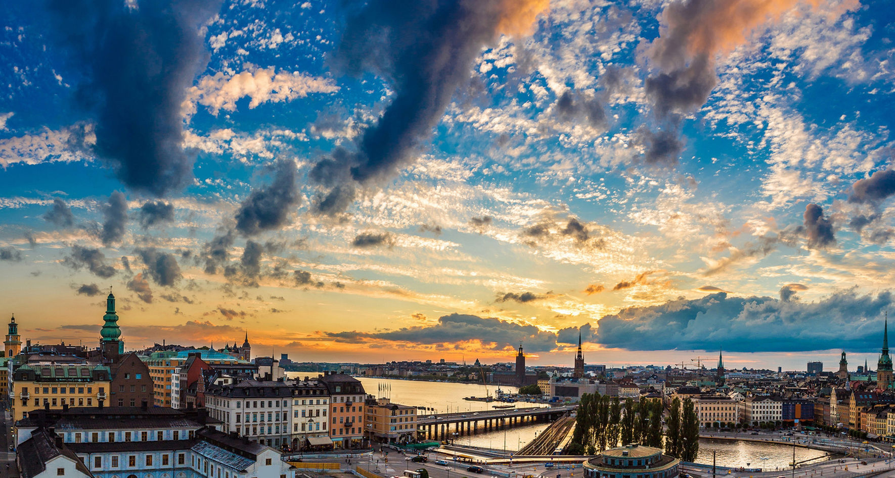 Wunderschöne Aussicht über Stockholm